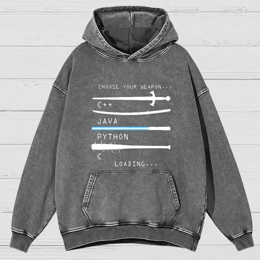 Choose Your Weapon Vintage Distressed Hoodie