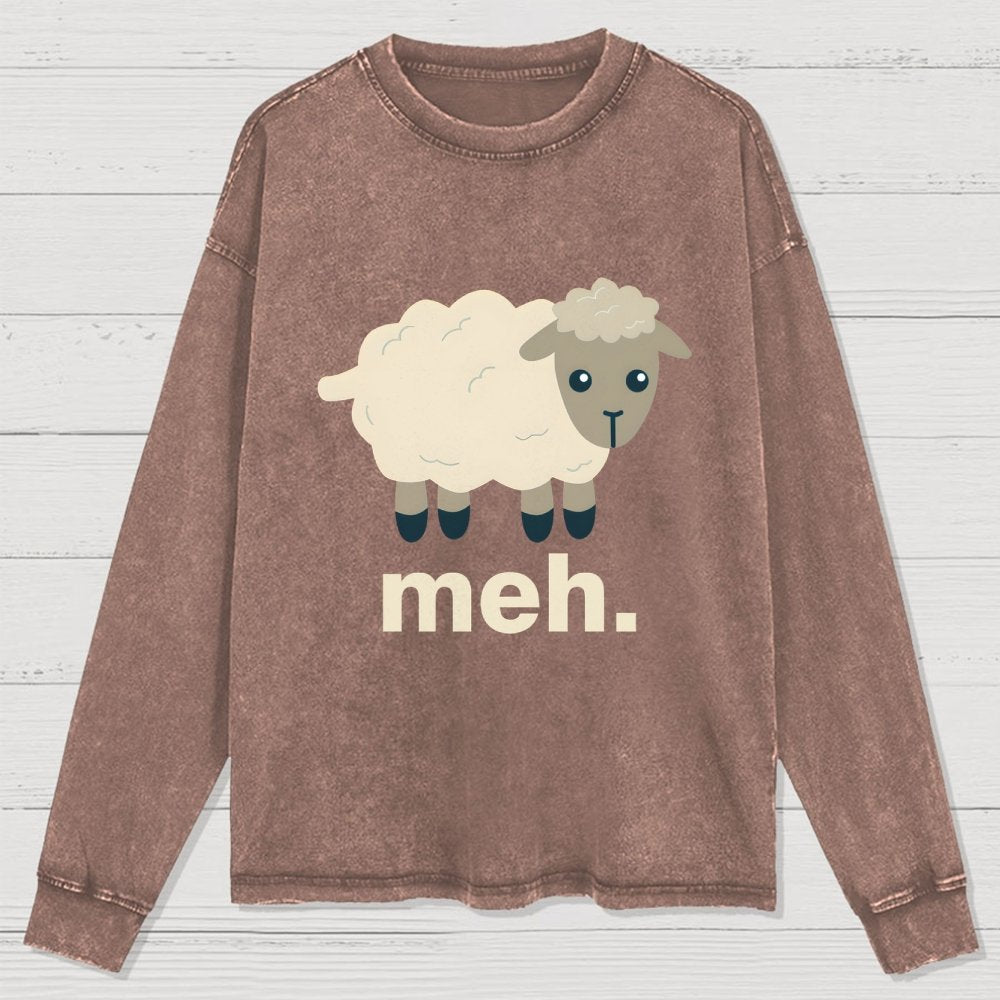 Meh. Washed Long Sleeve Tee