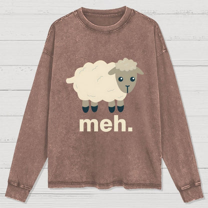 Meh. Washed Long Sleeve Tee