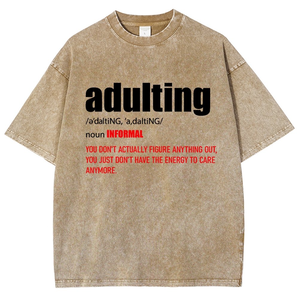 ADULTING Vintage Distressed T-shirt