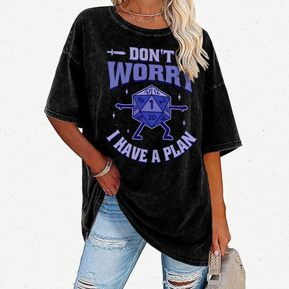 Don't Worry I Have A Plan Vintage Distressed T-shirt