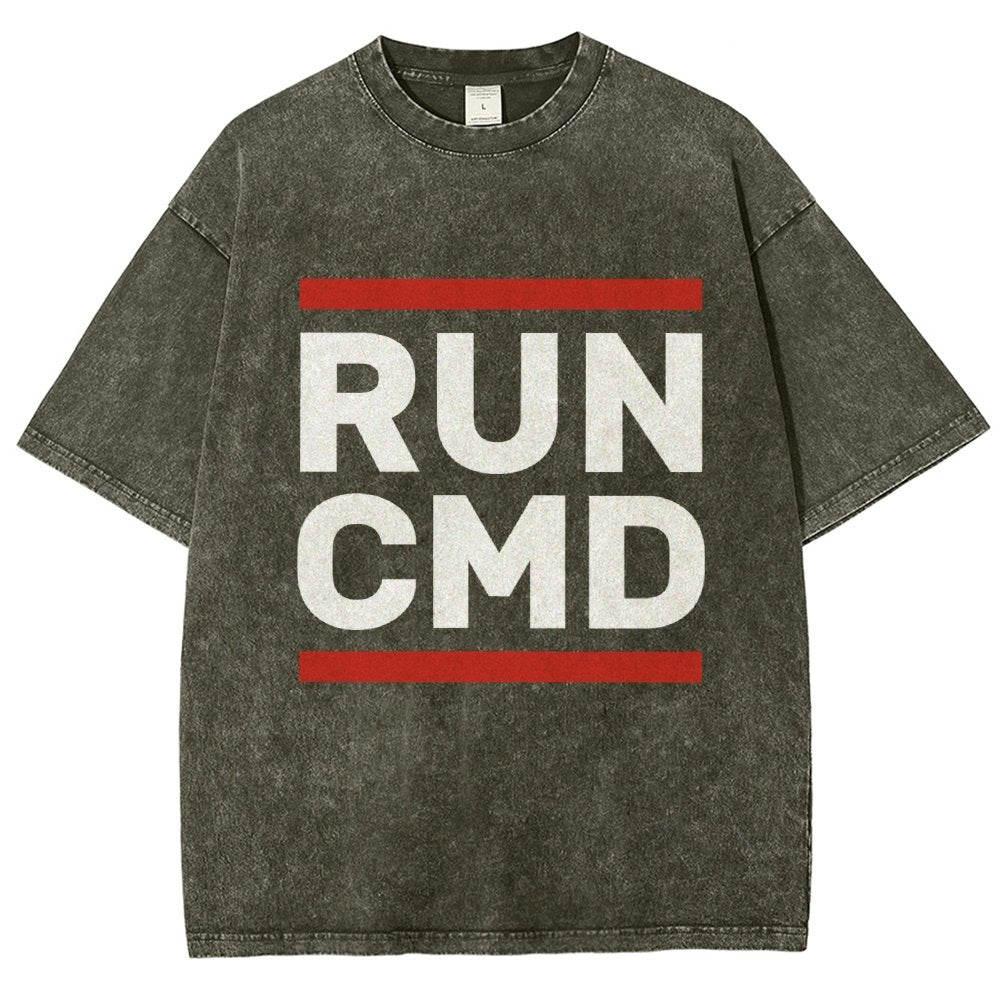 RUN CMD Vintage Distressed T-shirt