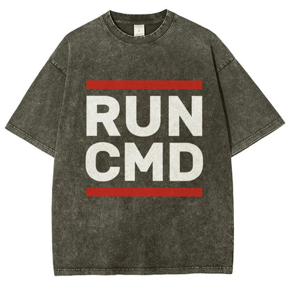 RUN CMD Vintage Distressed T-shirt