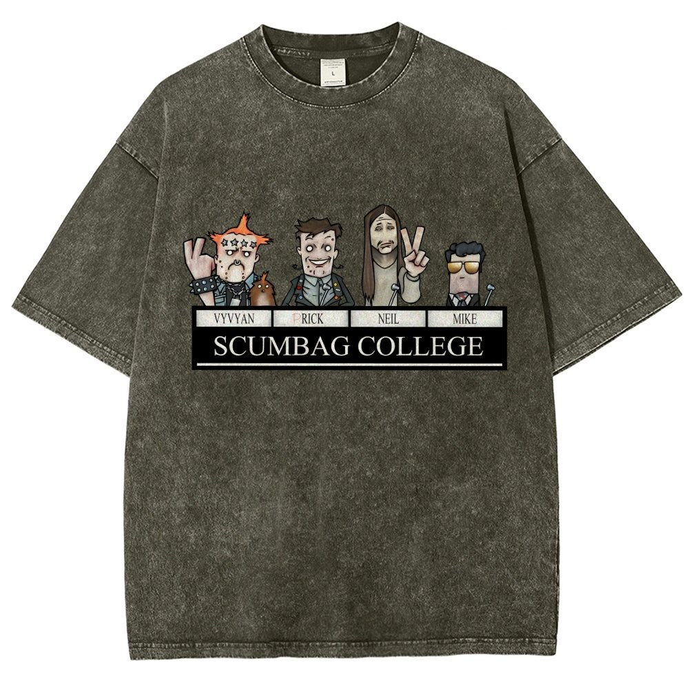 Cool Crew Scumbag College by HappyToast Vintage Distressed T-shirt