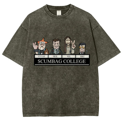 Cool Crew Scumbag College by HappyToast Vintage Distressed T-shirt