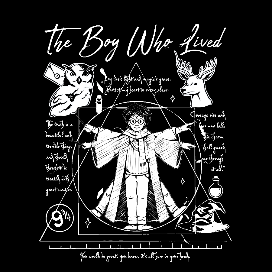 Vitruvian Wizard Geek T-Shirt