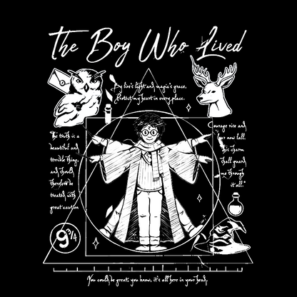 Vitruvian Wizard Geek T-Shirt