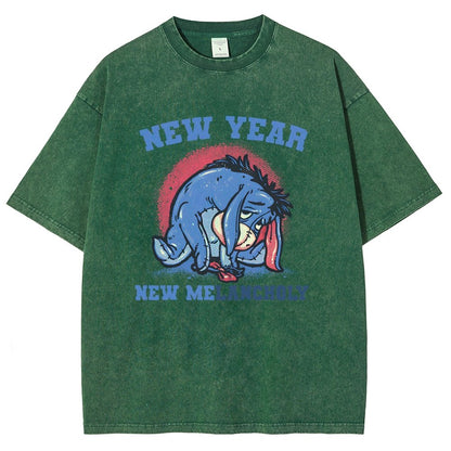 New Year New Melancholy Vintage Distressed T-shirt