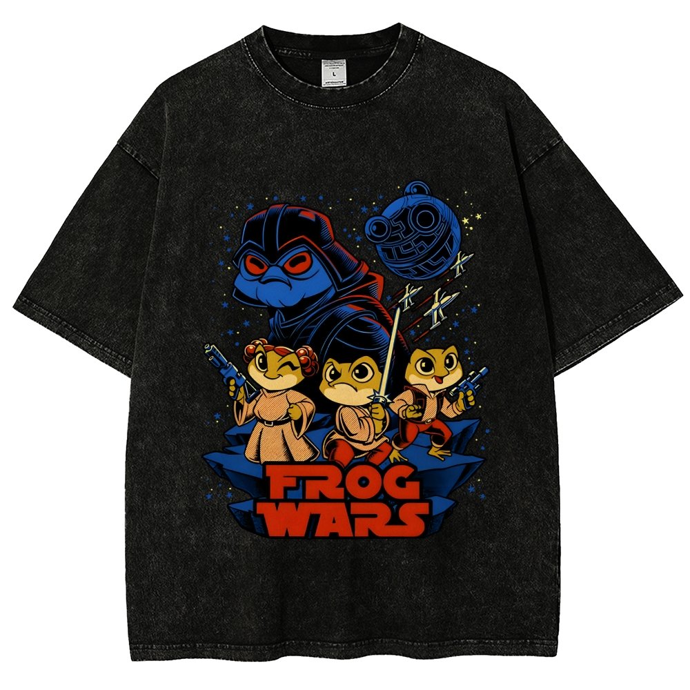 Frog Wars Vintage Distressed T-shirt