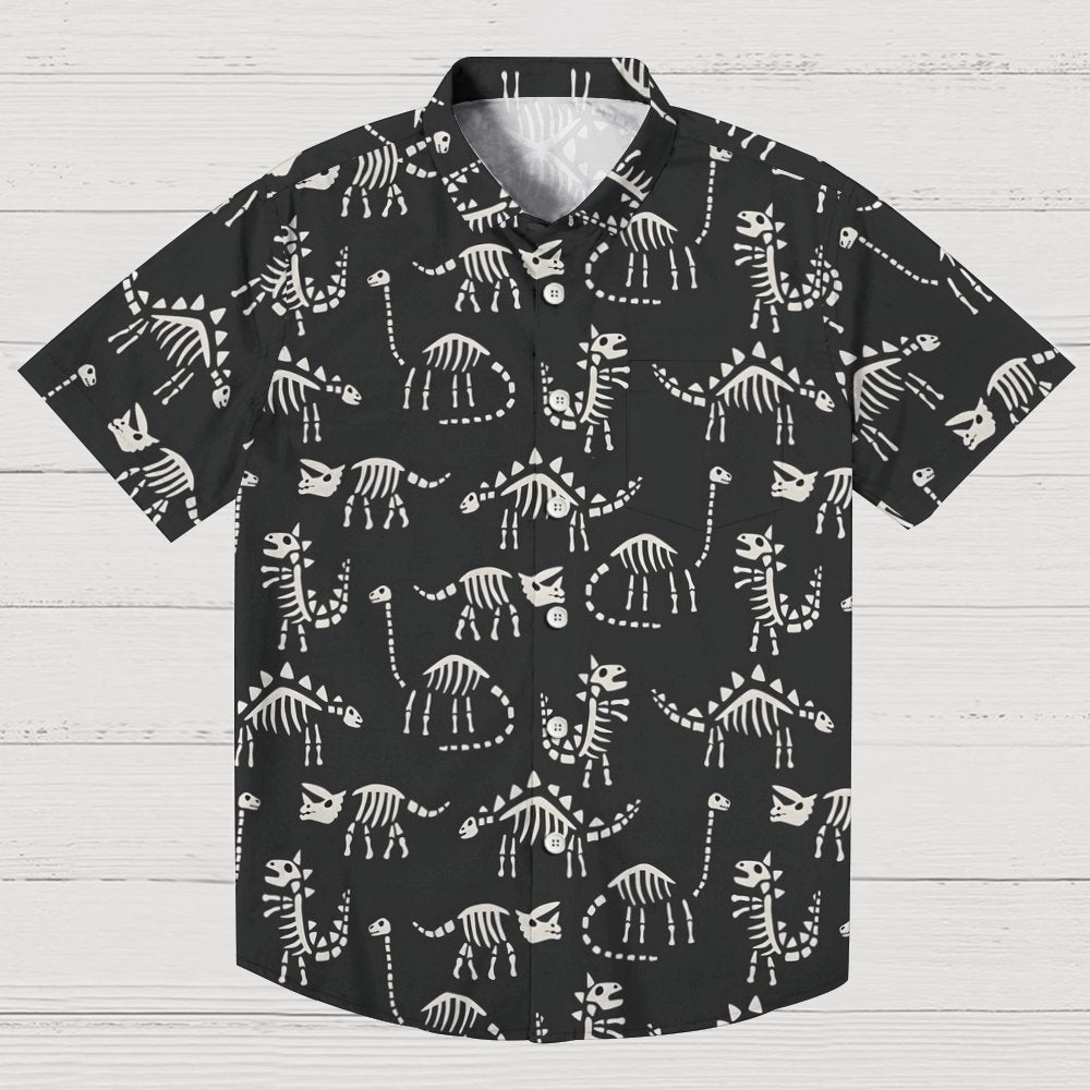 Dinosaur skeleton pattern Geek Hawaiian Shirt