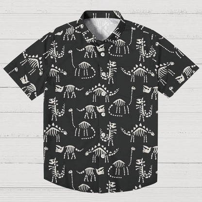 Dinosaur skeleton pattern Geek Hawaiian Shirt