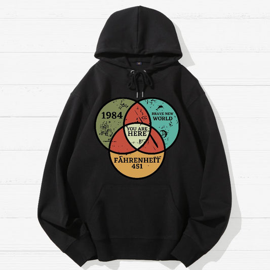 You Are Here Geek Cotton Hoodie