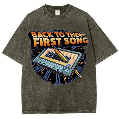 Back to the First Song Vintage Distressed T-shirt