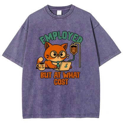 Employed But At What Cost Vintage Distressed T-shirt