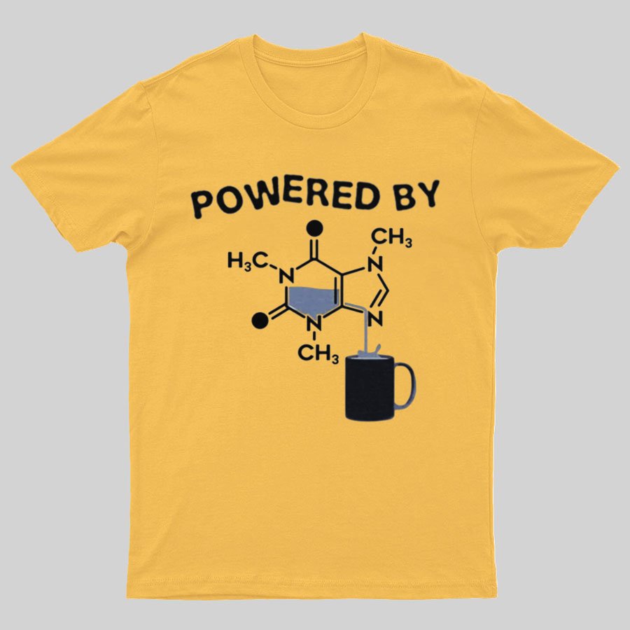 Powered By Caffeine Unisex Geek T-shirt