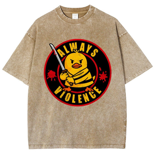 Always Violence Vintage Distressed T-shirt