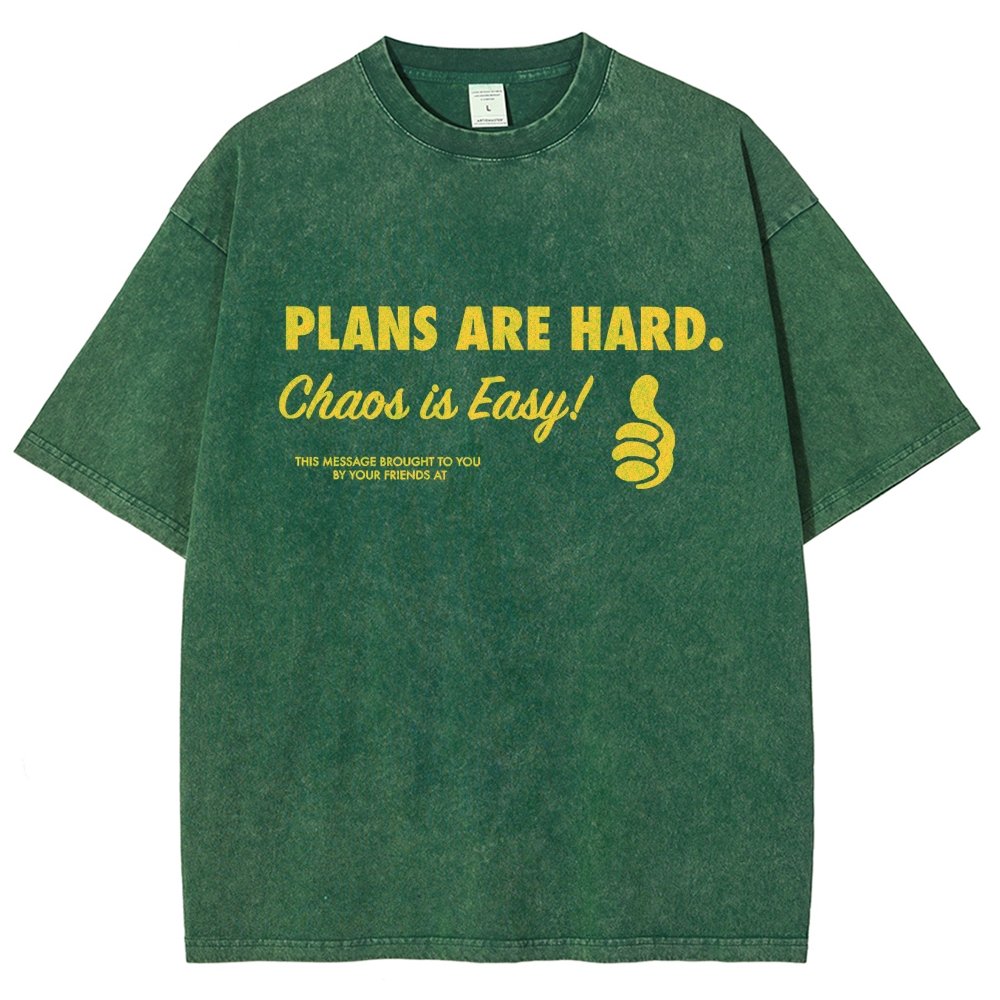 Chaos is Easy Vintage Distressed T-shirt