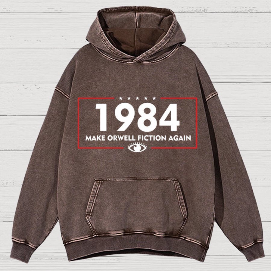 Make Dystopia Fiction Again 19XX Vintage Distressed Hoodie