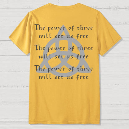 Power of Three Front And Back Printing Geek T-Shirt