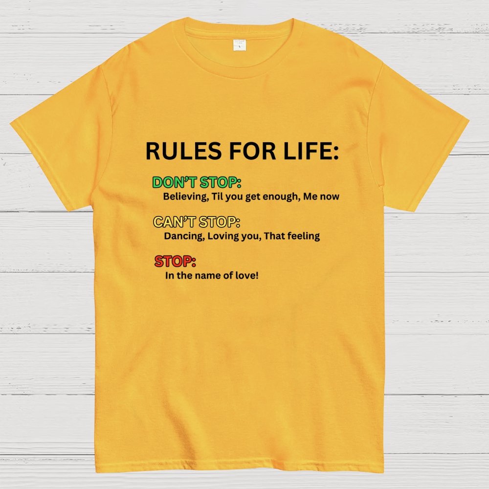 Rules For Life Unisex Geek T-Shirt