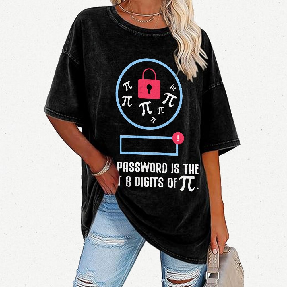 My Password the last digits Pi Day Vintage Distressed T-shirt