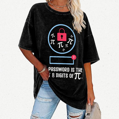 My Password the last digits Pi Day Vintage Distressed T-shirt