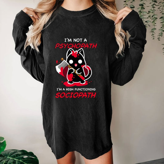 Psychopath Washed Long Sleeve Tee