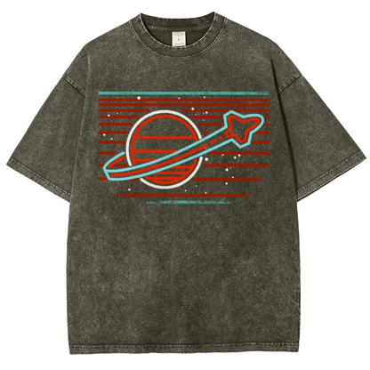 Retro Space Launch Vintage Distressed T-shirt