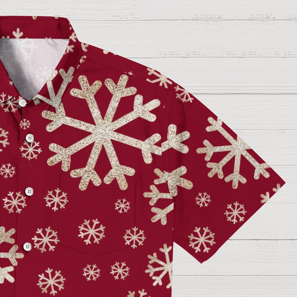 Christmas Snowflake Print Geeky Shirt