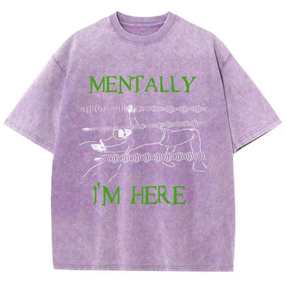 Mentally I’m Here – The Simulation Vintage Distressed T-shirt