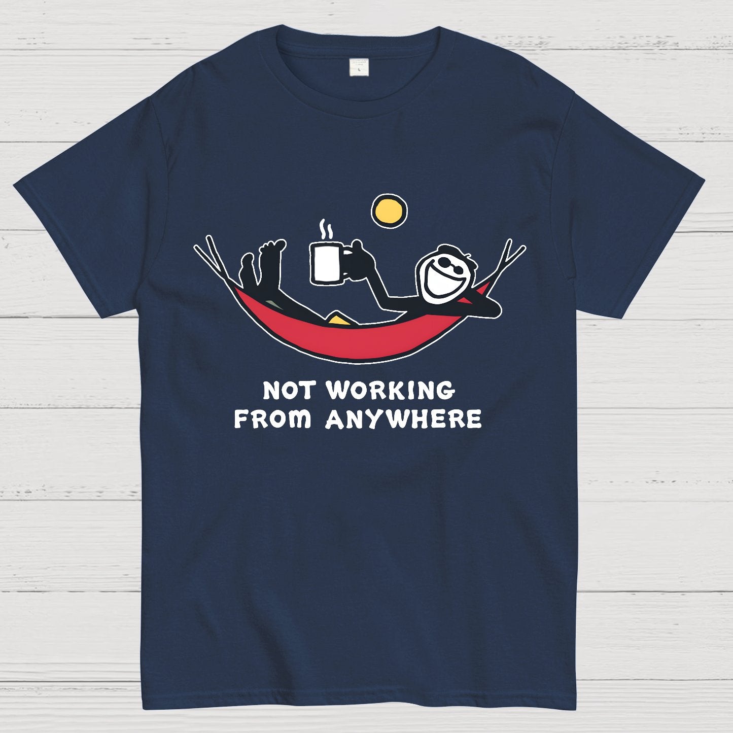 Not Working Hammock Funny Geek T-Shirt