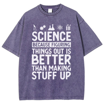 Science Figuring Stuff Funny Science Vintage Distressed T-shirt