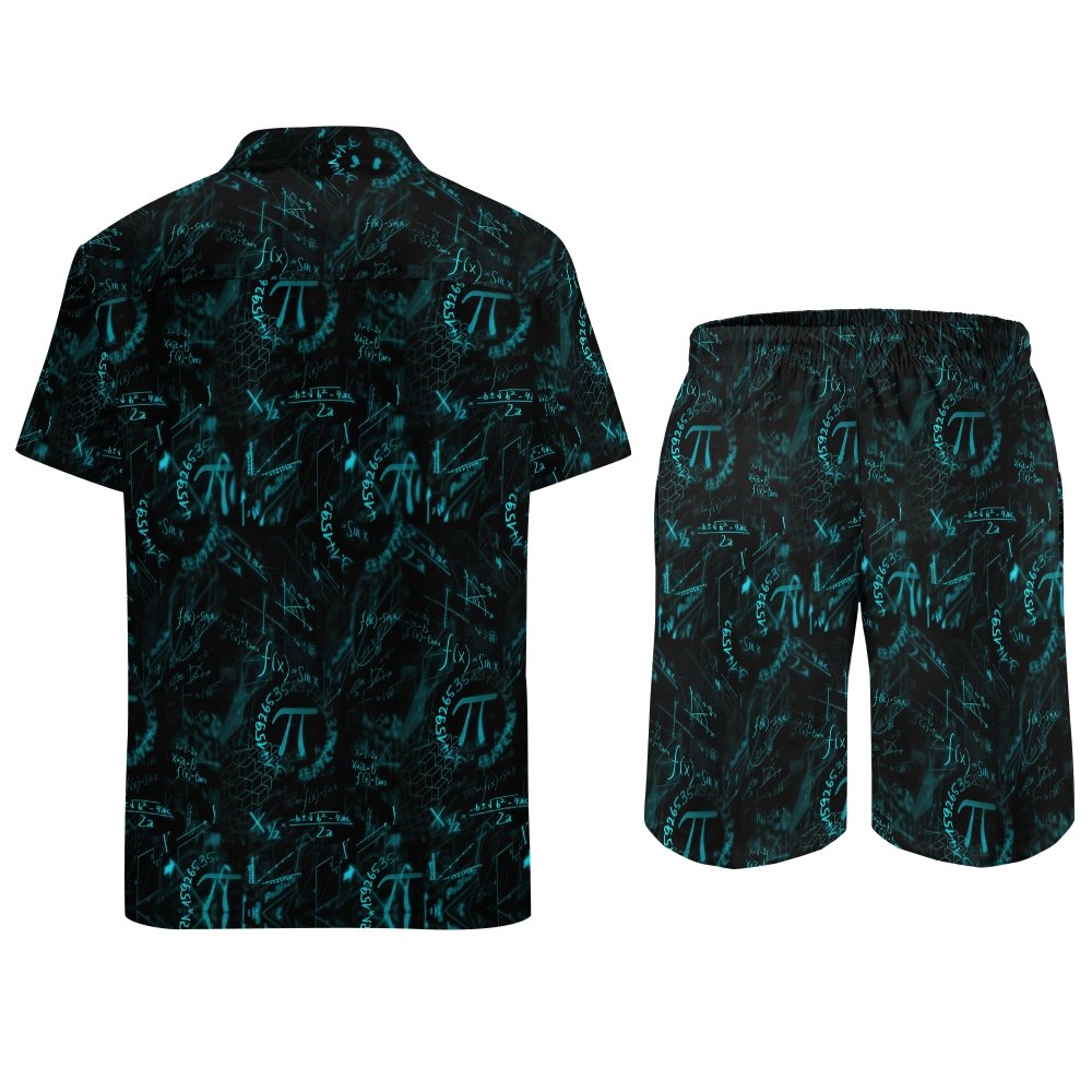 Interesting π Prints Hawaiian Shirt Set