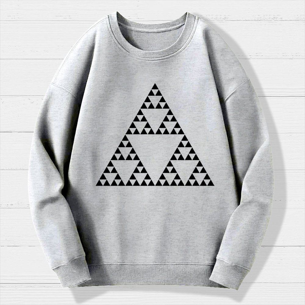 Sierpinski Triangle Fractal Geek Cotton Sweatshirt