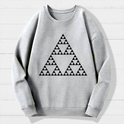 Sierpinski Triangle Fractal Geek Cotton Sweatshirt