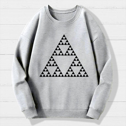 Sierpinski Triangle Fractal Geek Cotton Sweatshirt