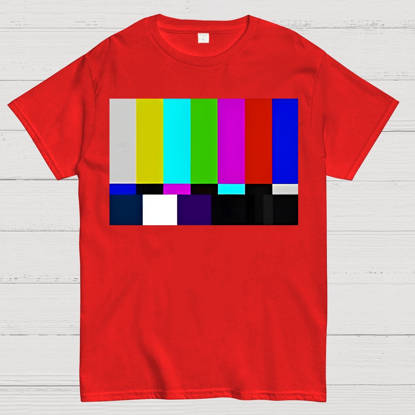 Retro Color Bar Screen Geek T-Shirt