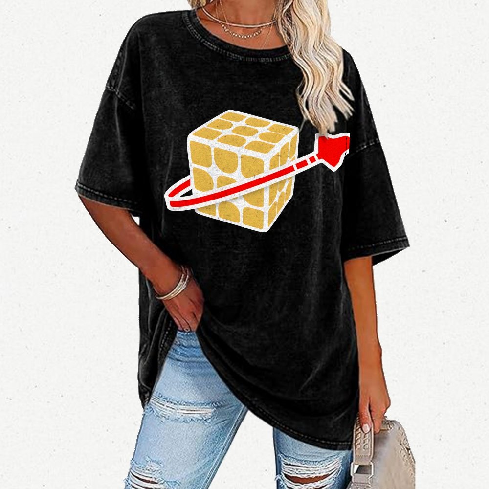 Cubeman Vintage Distressed T-shirt