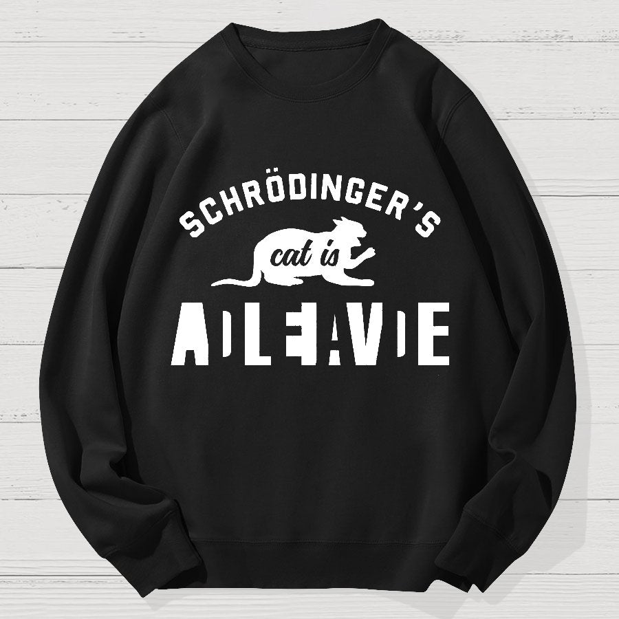 Schrödinger Cat Geek Cotton Sweatshirt