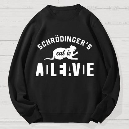 Schrödinger Cat Geek Cotton Sweatshirt