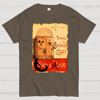 Tournee Du Schrodinger Chat Geek T-Shirt