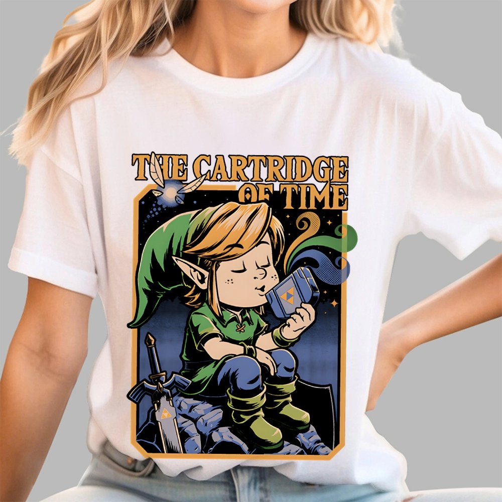 Vintage Game Elf Geek Cotton T-Shirt