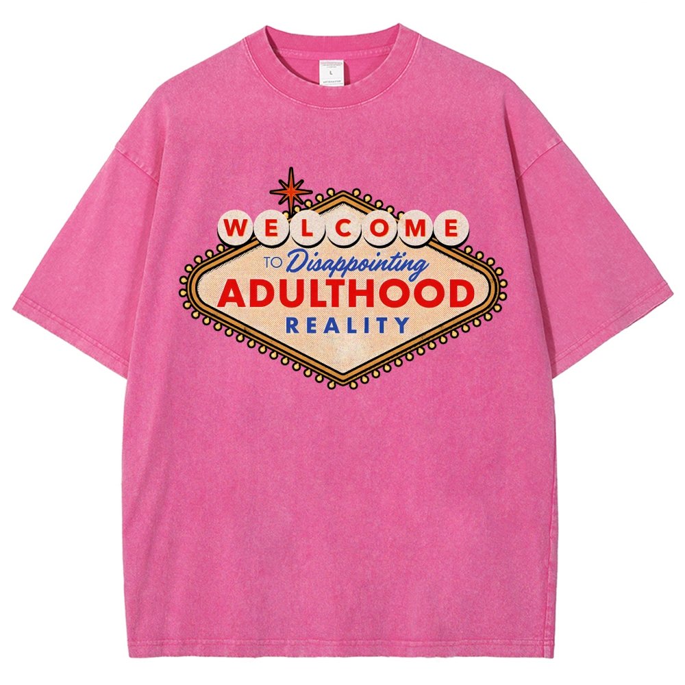 Welcome To Adulthood Vintage Distressed T-shirt