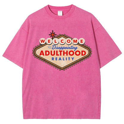 Welcome To Adulthood Vintage Distressed T-shirt