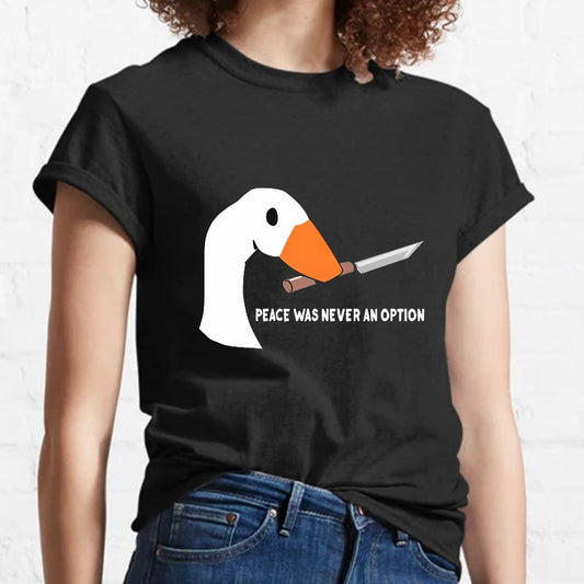 Peace Was Never An Option Duck Nerdy T-Shirt