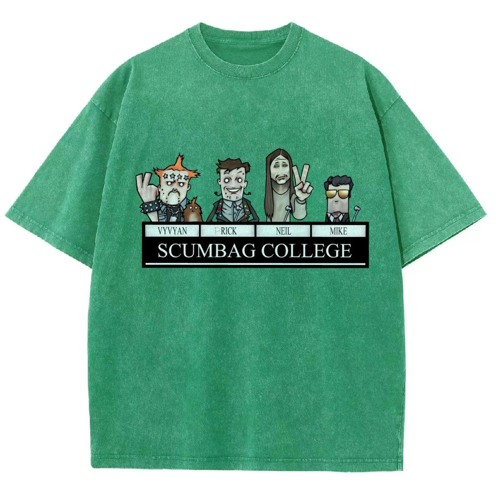 Cool Crew Scumbag College by HappyToast Vintage Distressed T-shirt