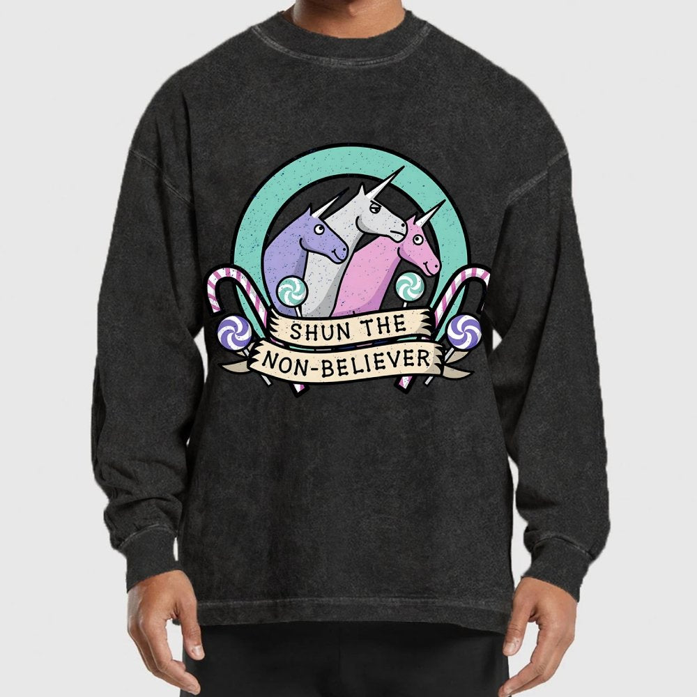 Shun the Non-Believer Washed Long Sleeve Tee
