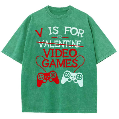 Valentine's Day.Funny Gamer Valentine Nerd Vintage Distressed T-shirt