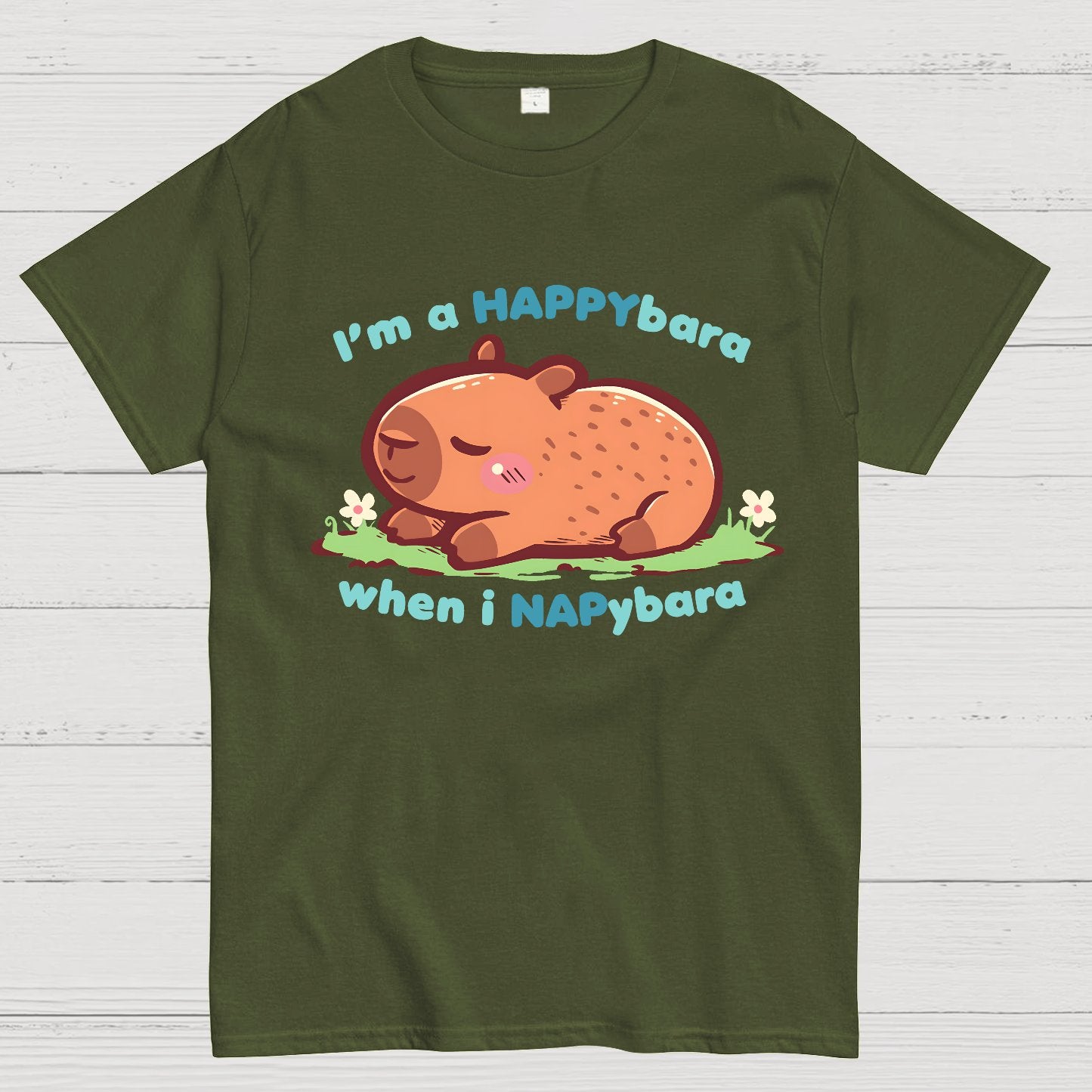 Happybara when I Napybara Geek T-Shirt