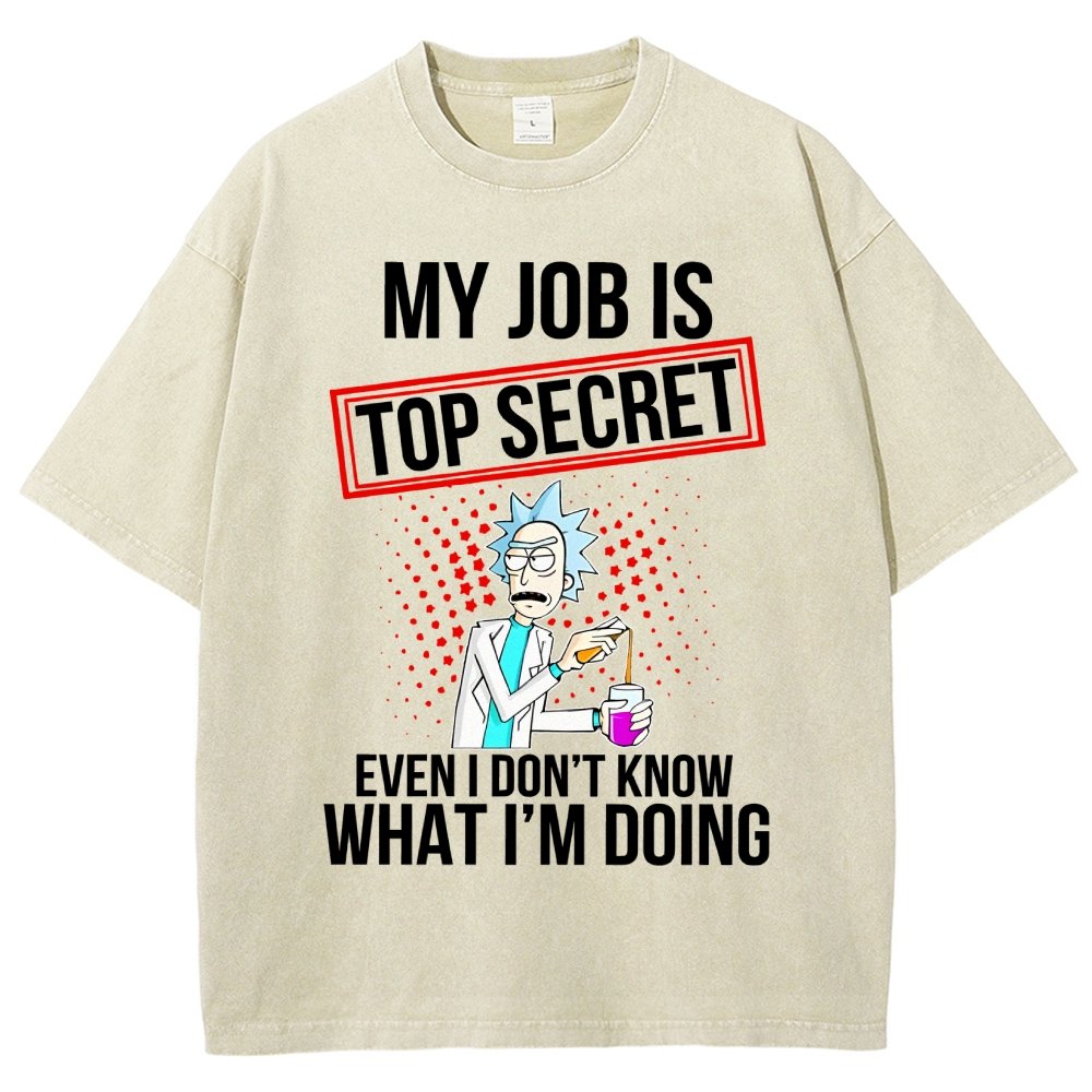 My Job Istop Secret Vintage Distressed T-shirt